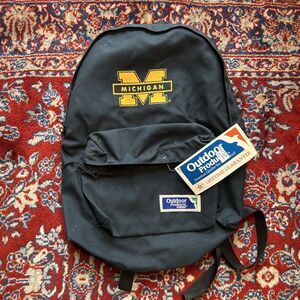 Michigan Wolverines Nylon Backpack Outdoor Products Vintage NWT Apx 19x15